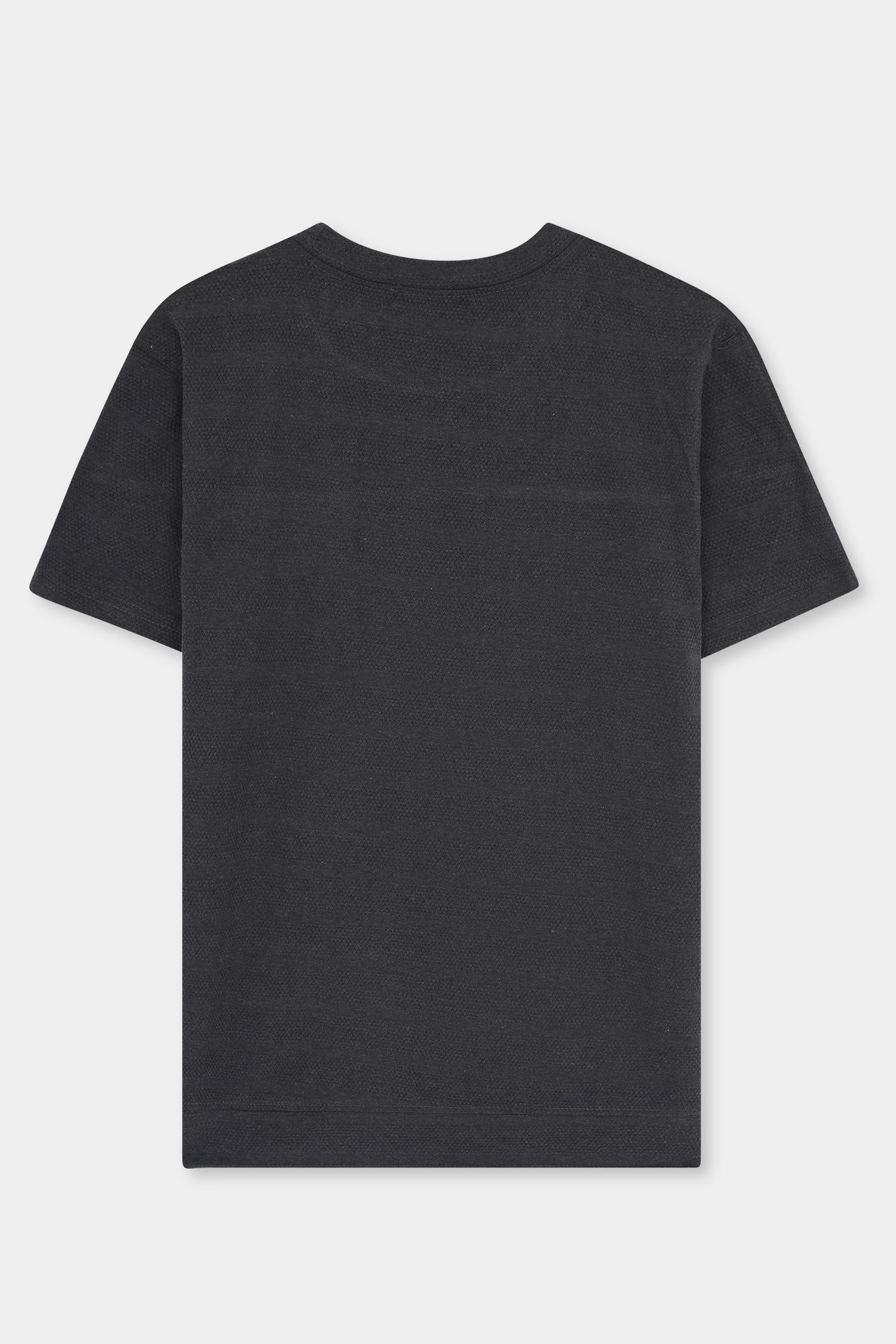 Charcoal Beige Panel Round Neck T-Shirt