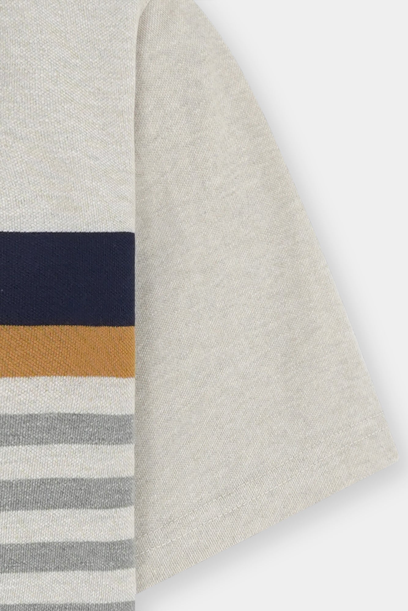 Navy Mustard Stripes Polo Shirt