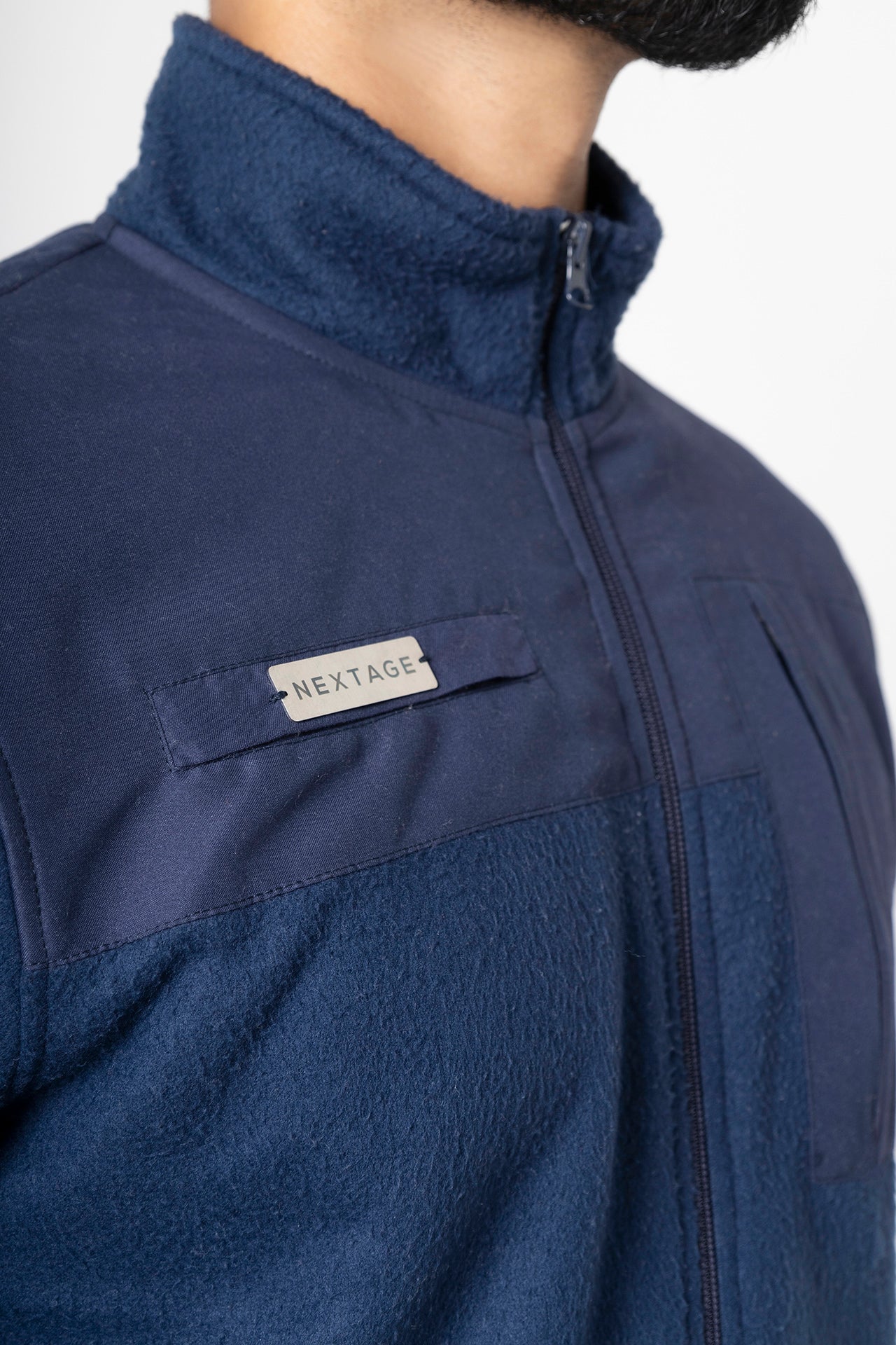 Nextage Navy Polar Fleece Jacket