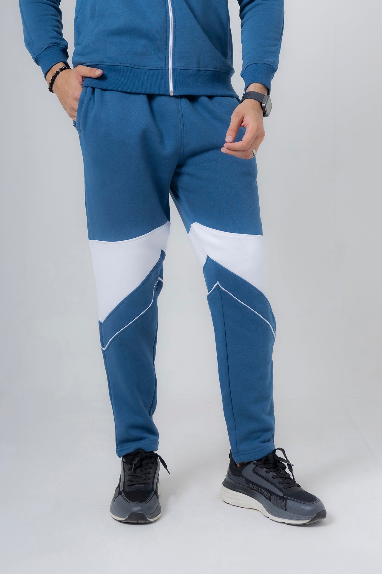 Nextage Blue Piping Detail Hooded Fleece Tracksuit