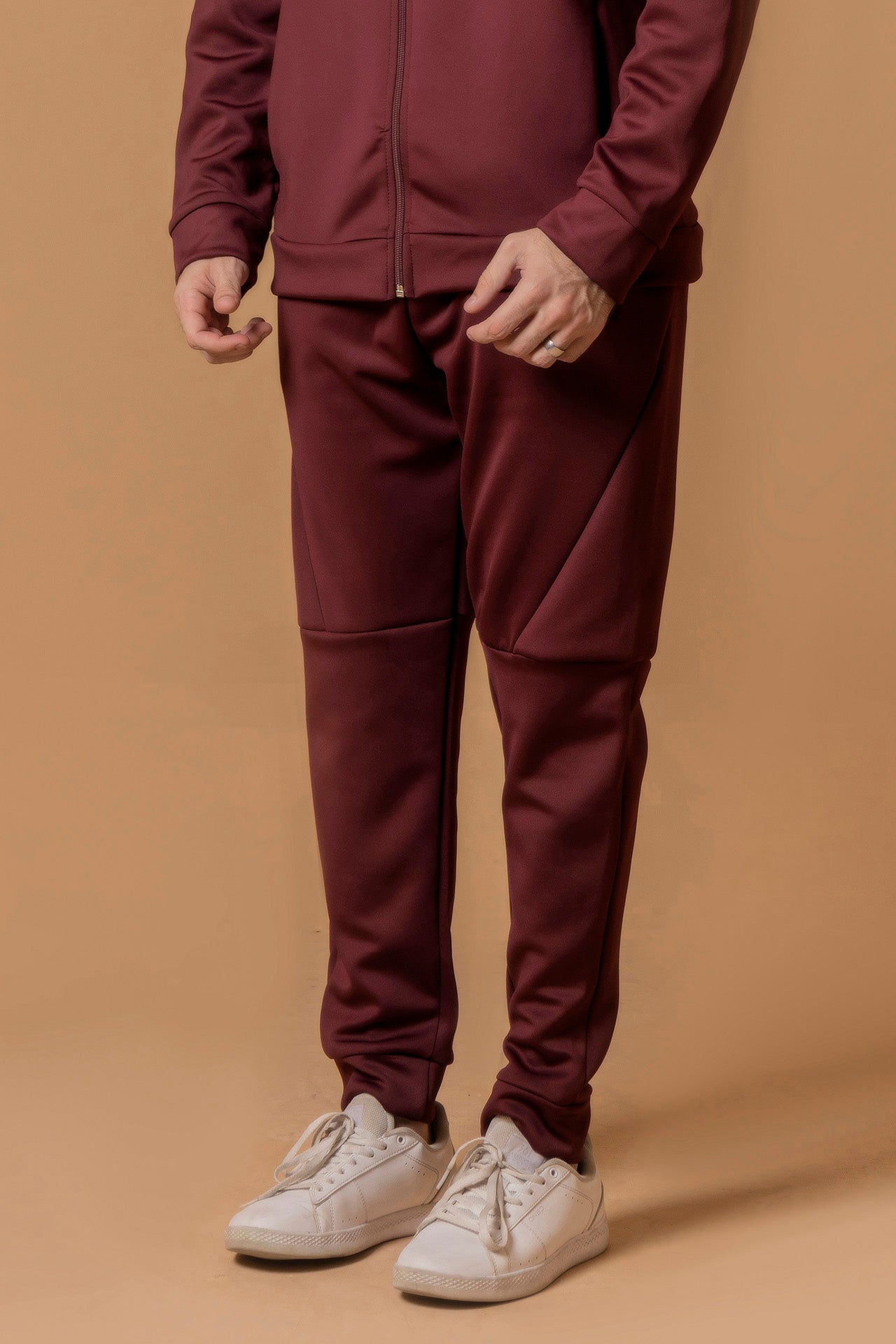 Nextage Maroon Scuba Seems Detail Trouser