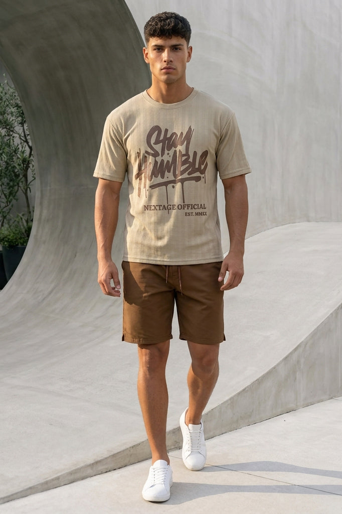 Nextage Desert Brown Twill Short Set