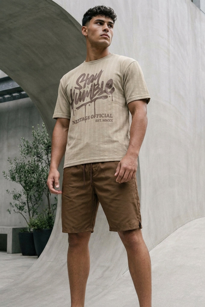 Nextage Desert Brown Twill Short Set