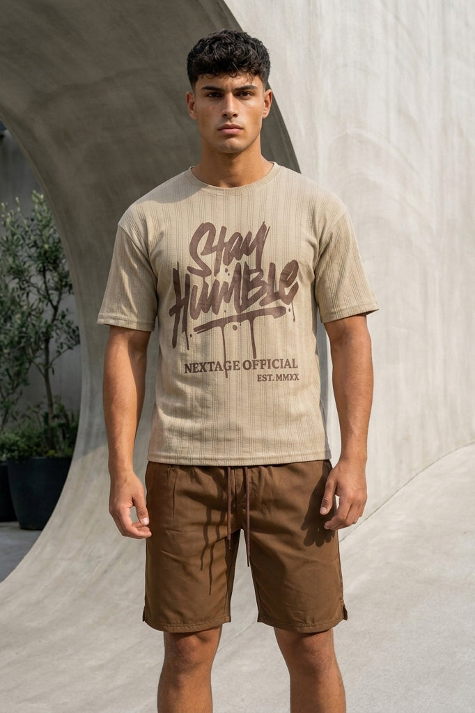 Nextage Desert Brown Twill Short Set