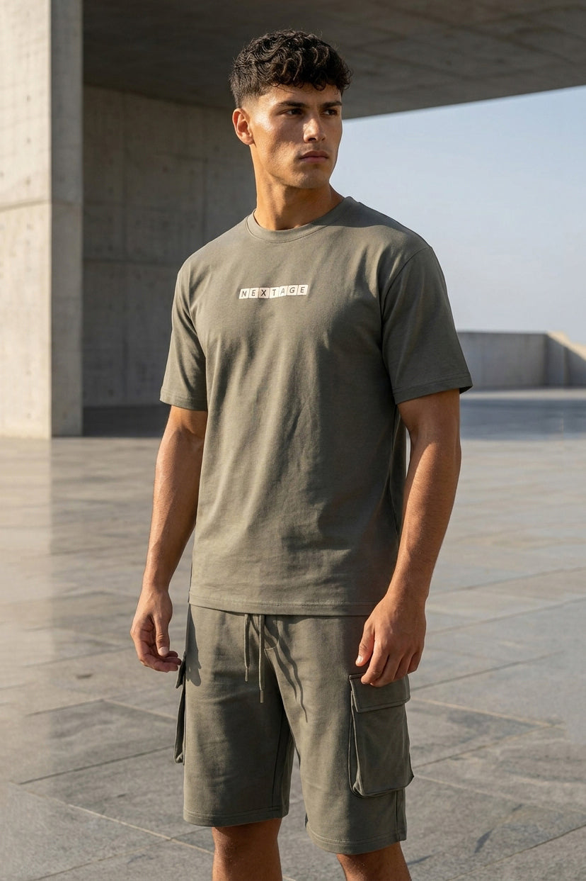 Nextage Ash Grey Cargo Short