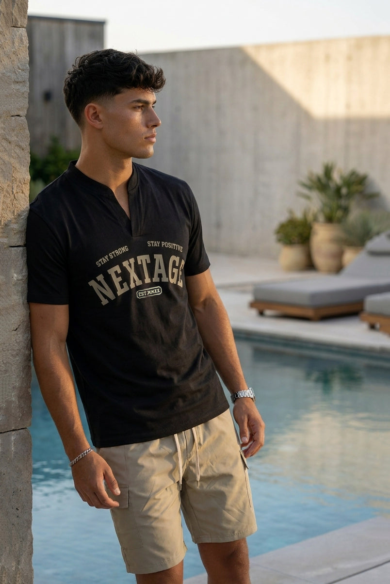 Nextage Black Sand Cargo Short Set