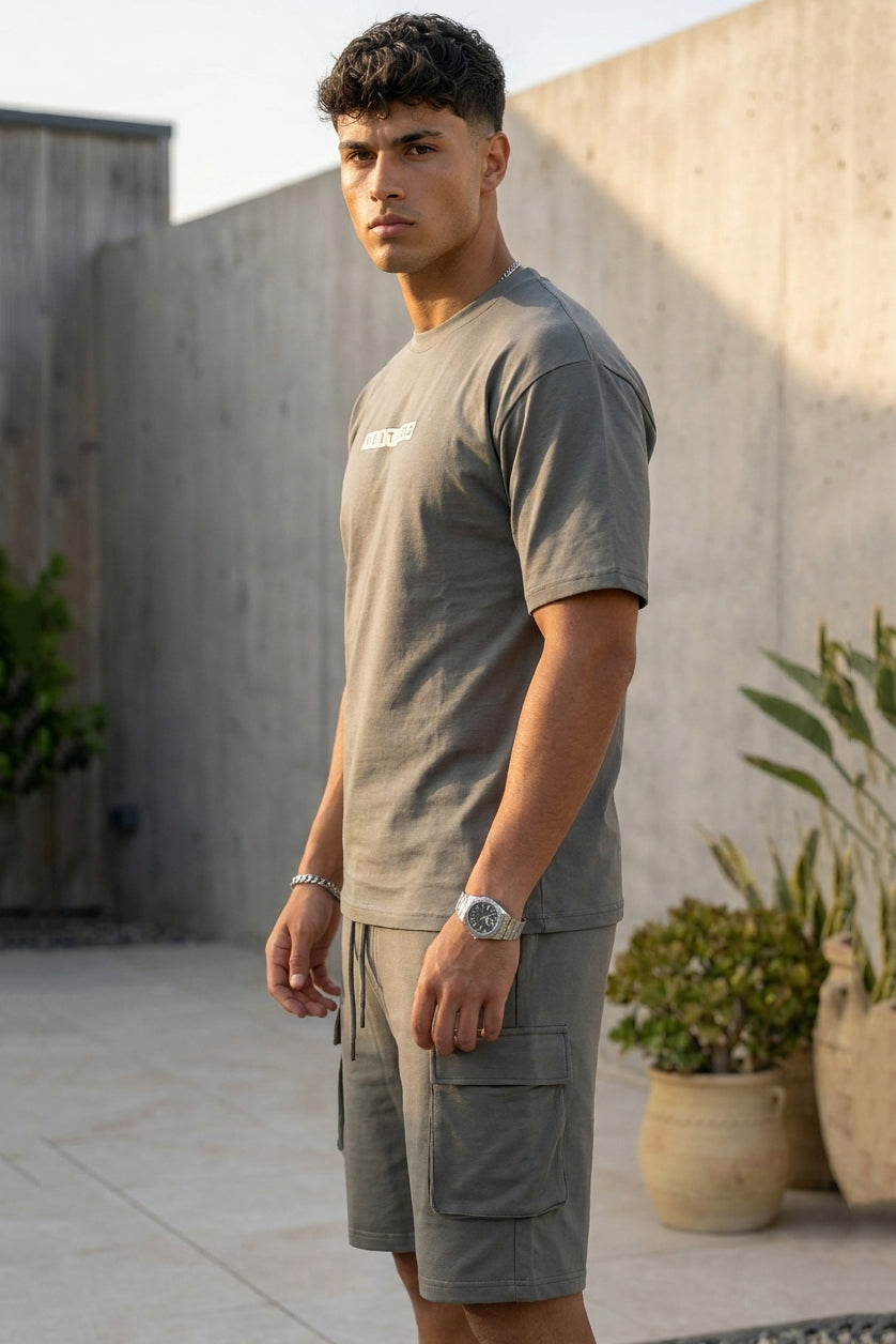 Nextage Ash Grey Cargo Short