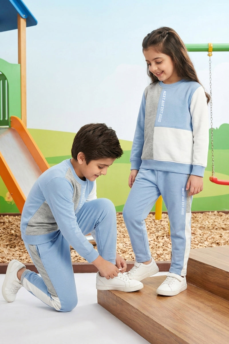 Nextage Kids Sky Vertical Print Tracksuit