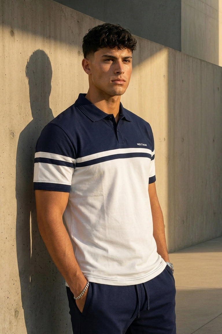 Nextage Navy White Polo Tracksuit