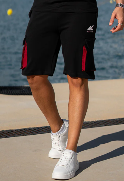 Nextage Black Contras Puff Print Short