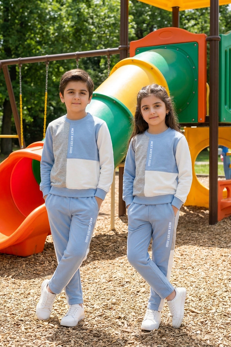 Nextage Kids Sky Vertical Print Tracksuit