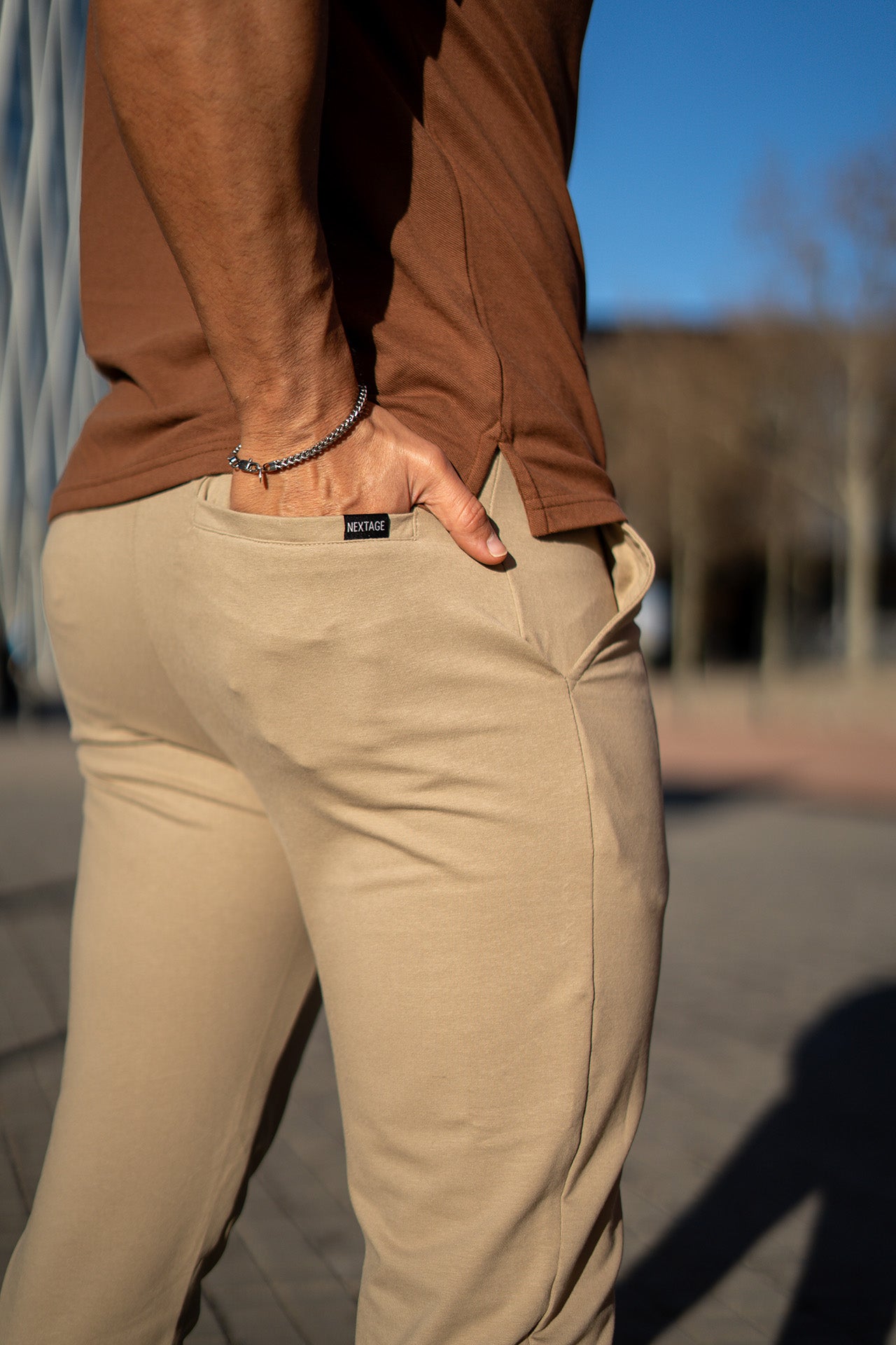 Nextage Beige-Coffee Contrast Twinset