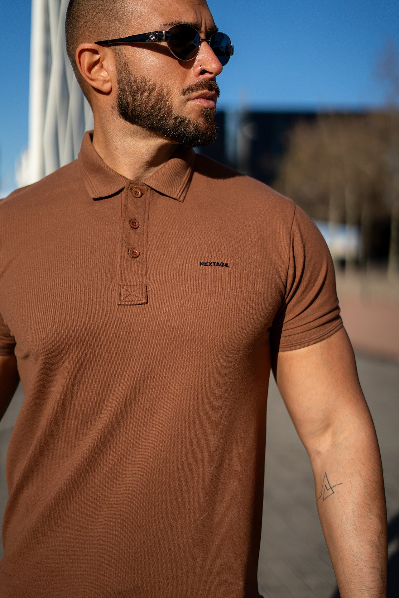 Nextage Beige-Coffee Contrast Twinset
