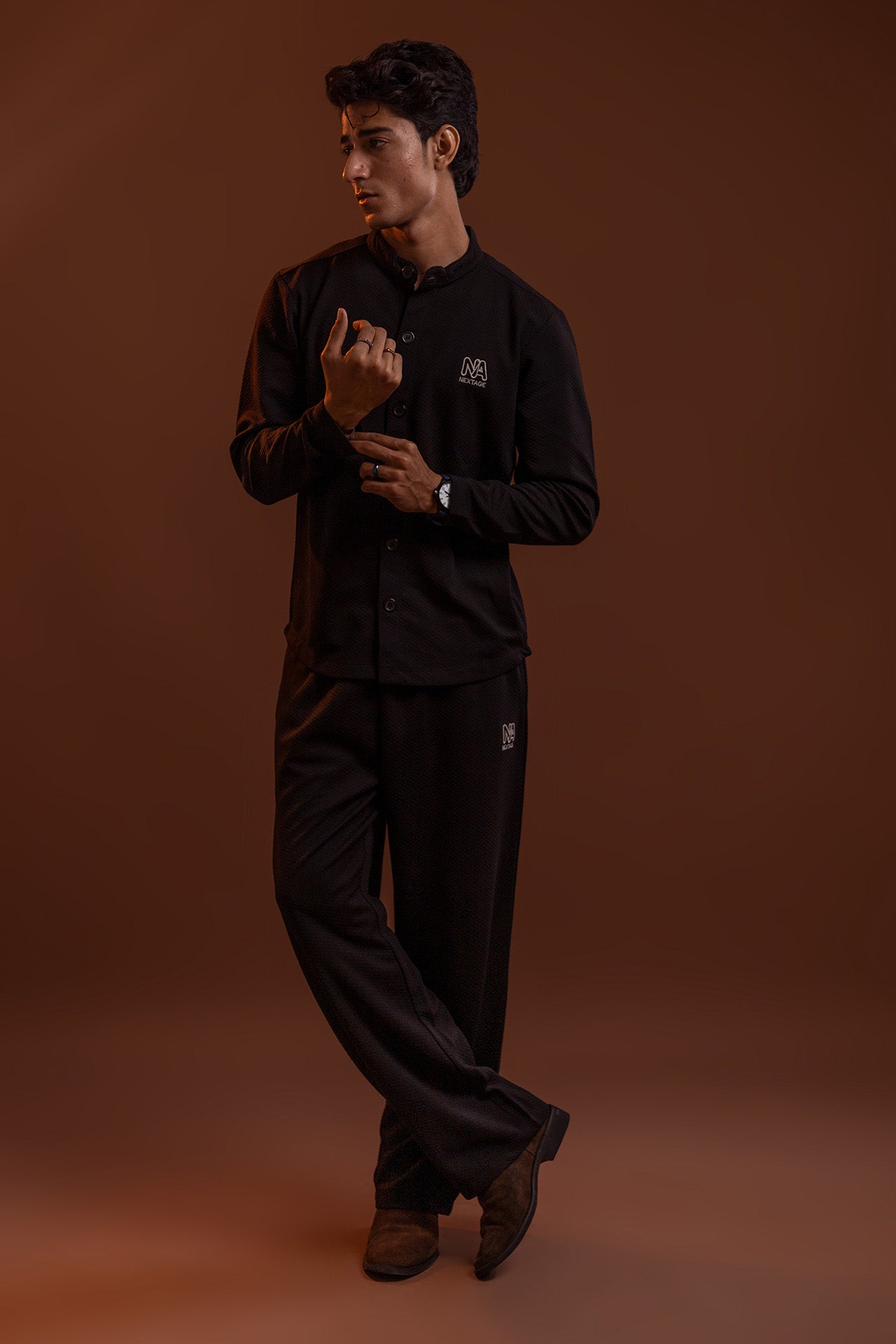 Black Utility Relaxed Fit Co-Ord Set