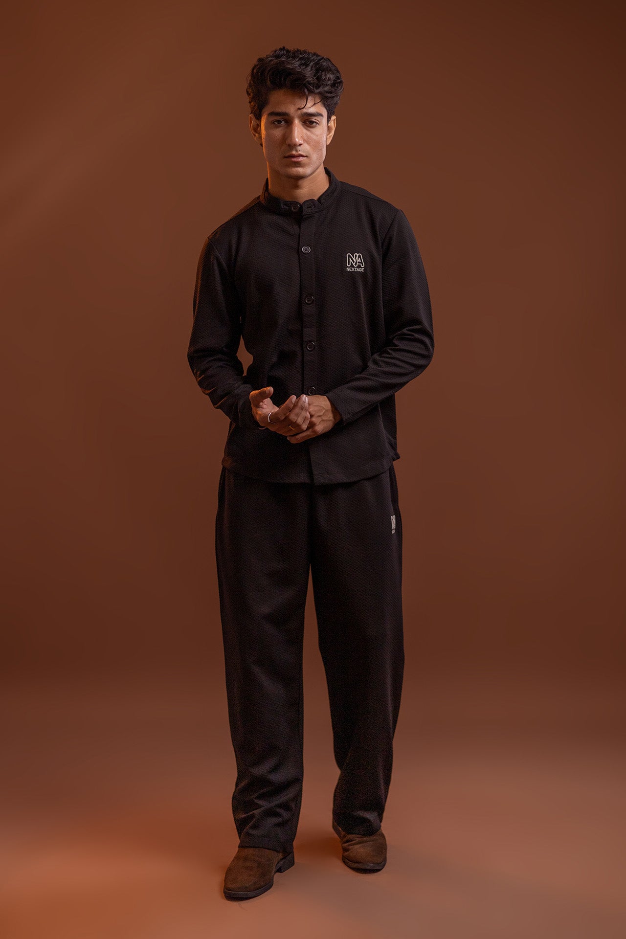Black Utility Relaxed Fit Co-Ord Set