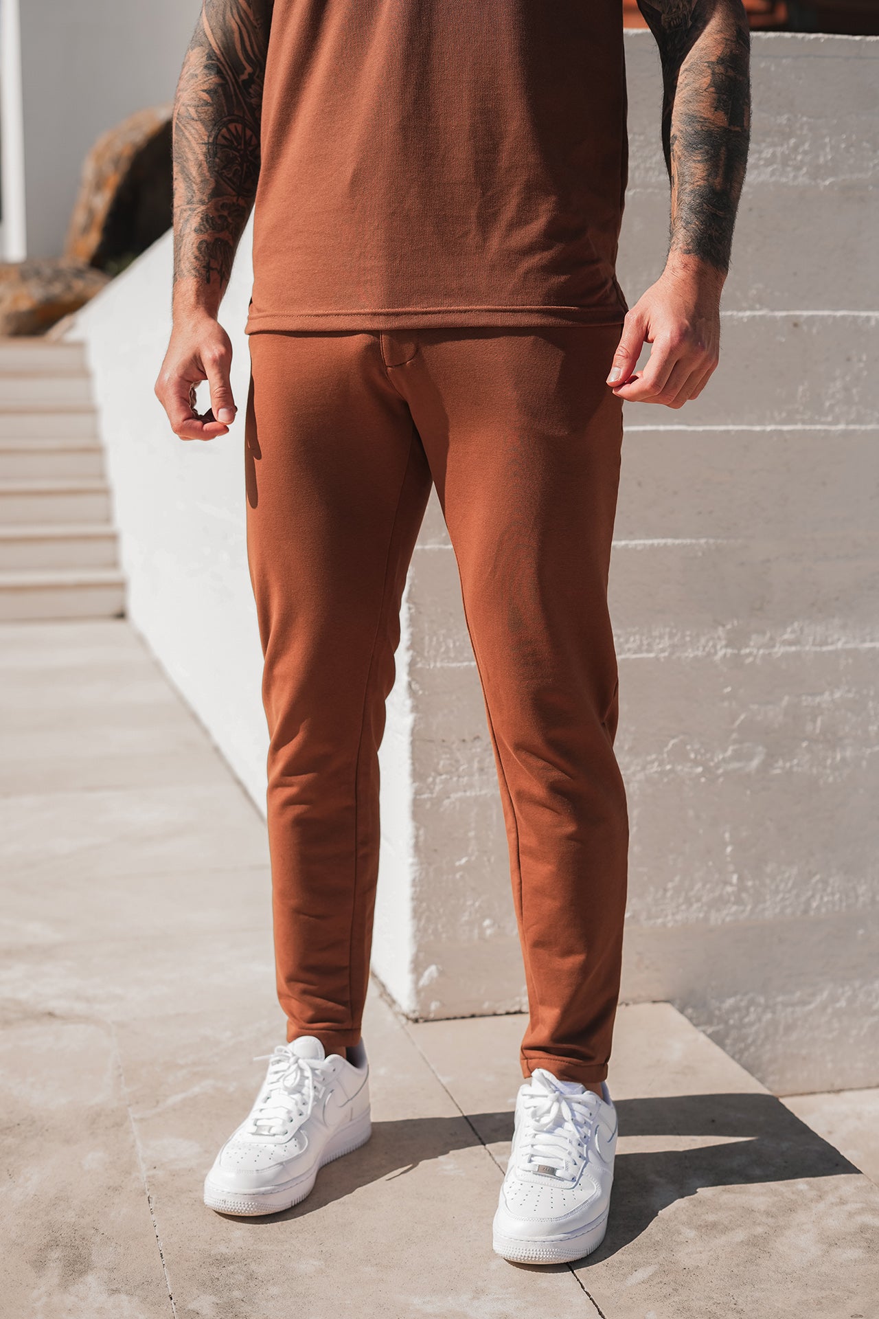 Nextage Brown Polo Pant Trouser Twinset