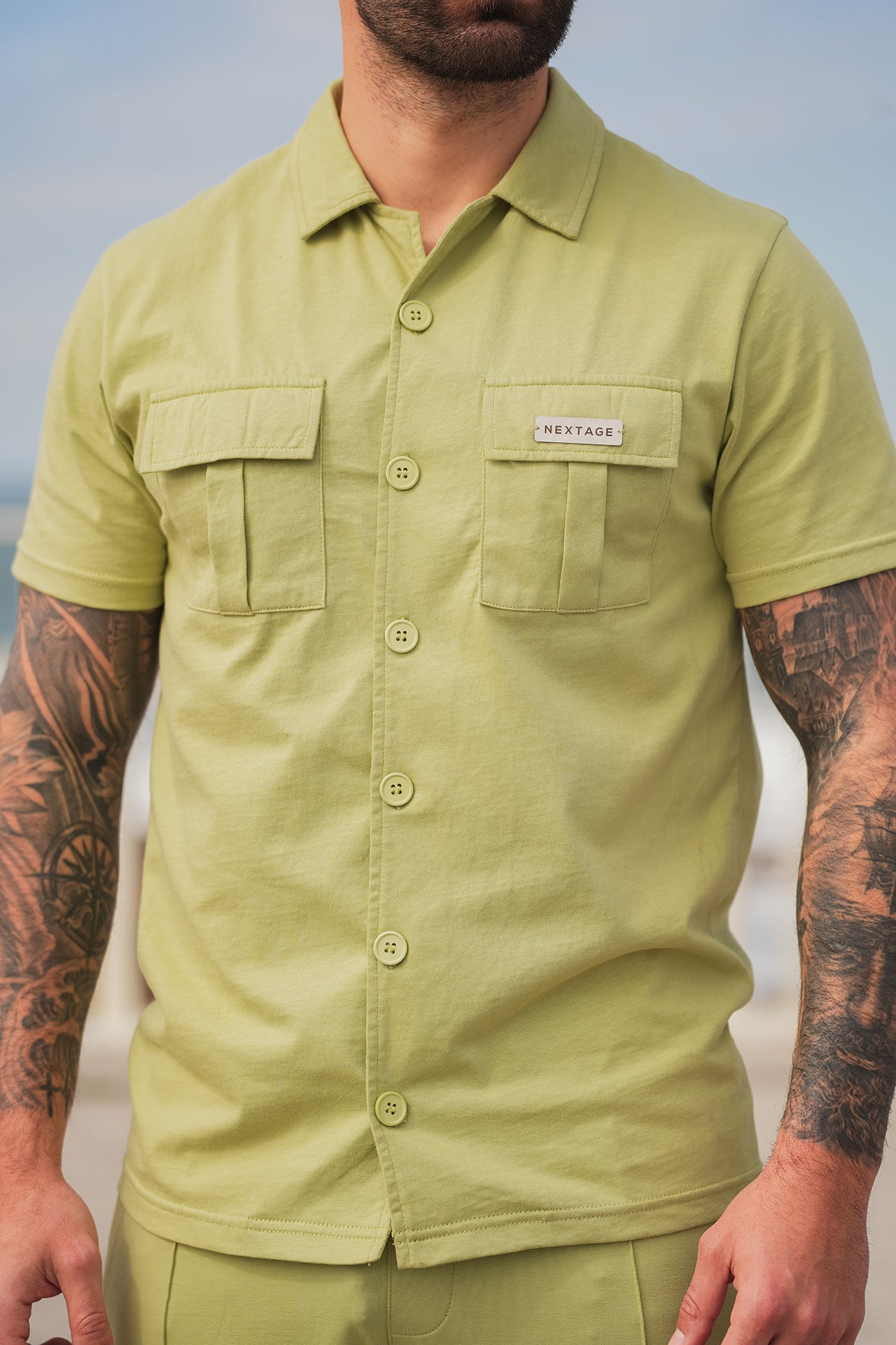 Nextage Front Pocket Detail Fern Green Tracksuit