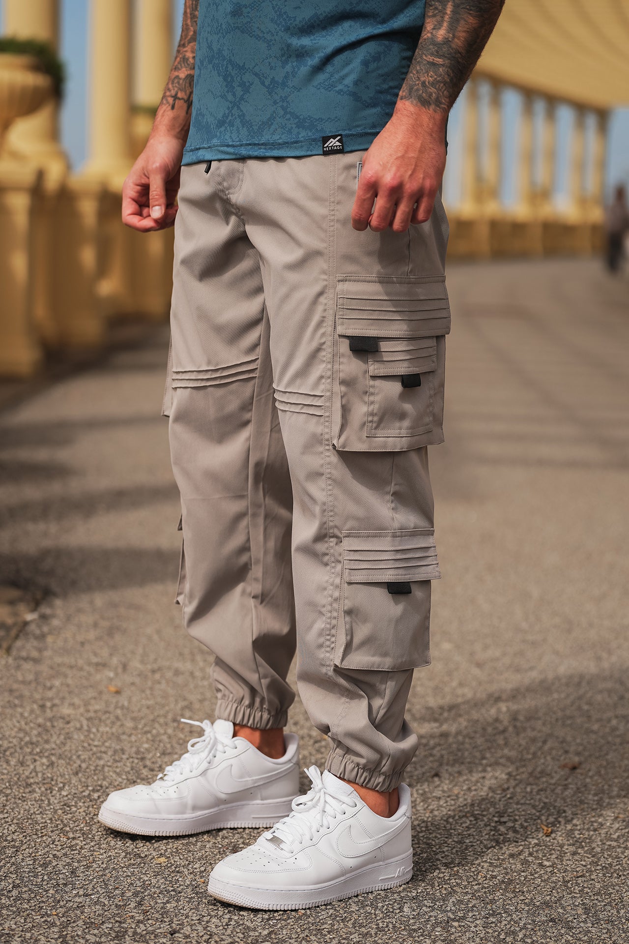 Nextage Ash Grey Flap Details Cargo Co-Ord Set