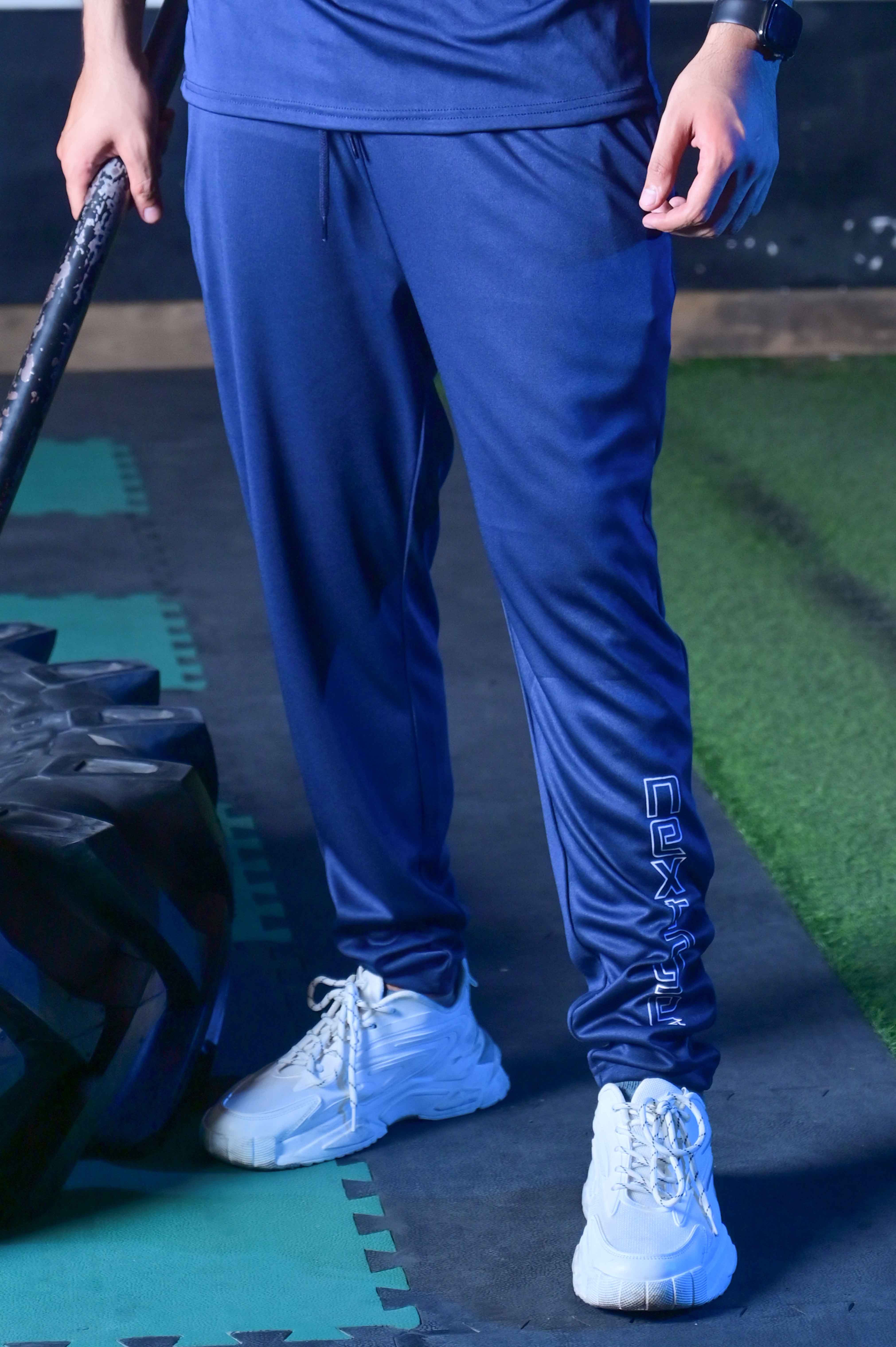 NEXTAGE Slogan Navy Blue Dri Fit Trouser