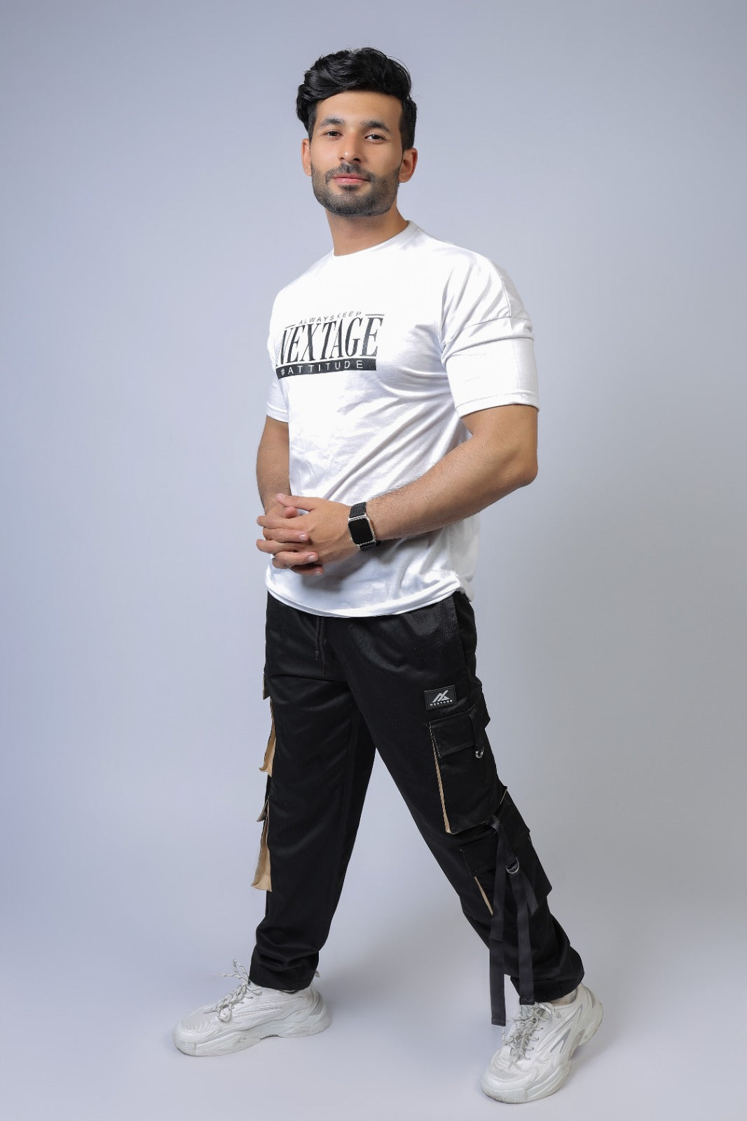 Nextage Slogan Cargo Tracksuit for men,