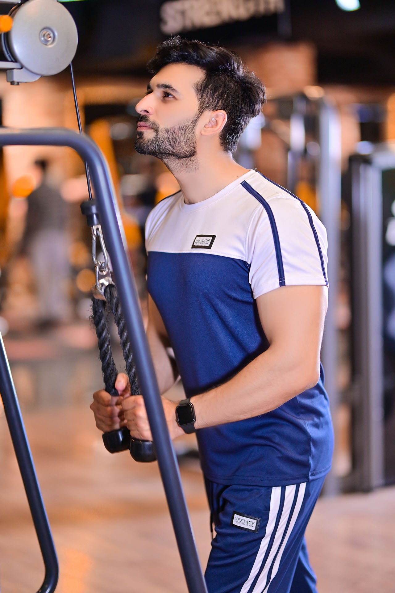 NEXTAGE Blue Side Stripe Dri-Fit Tracksuit