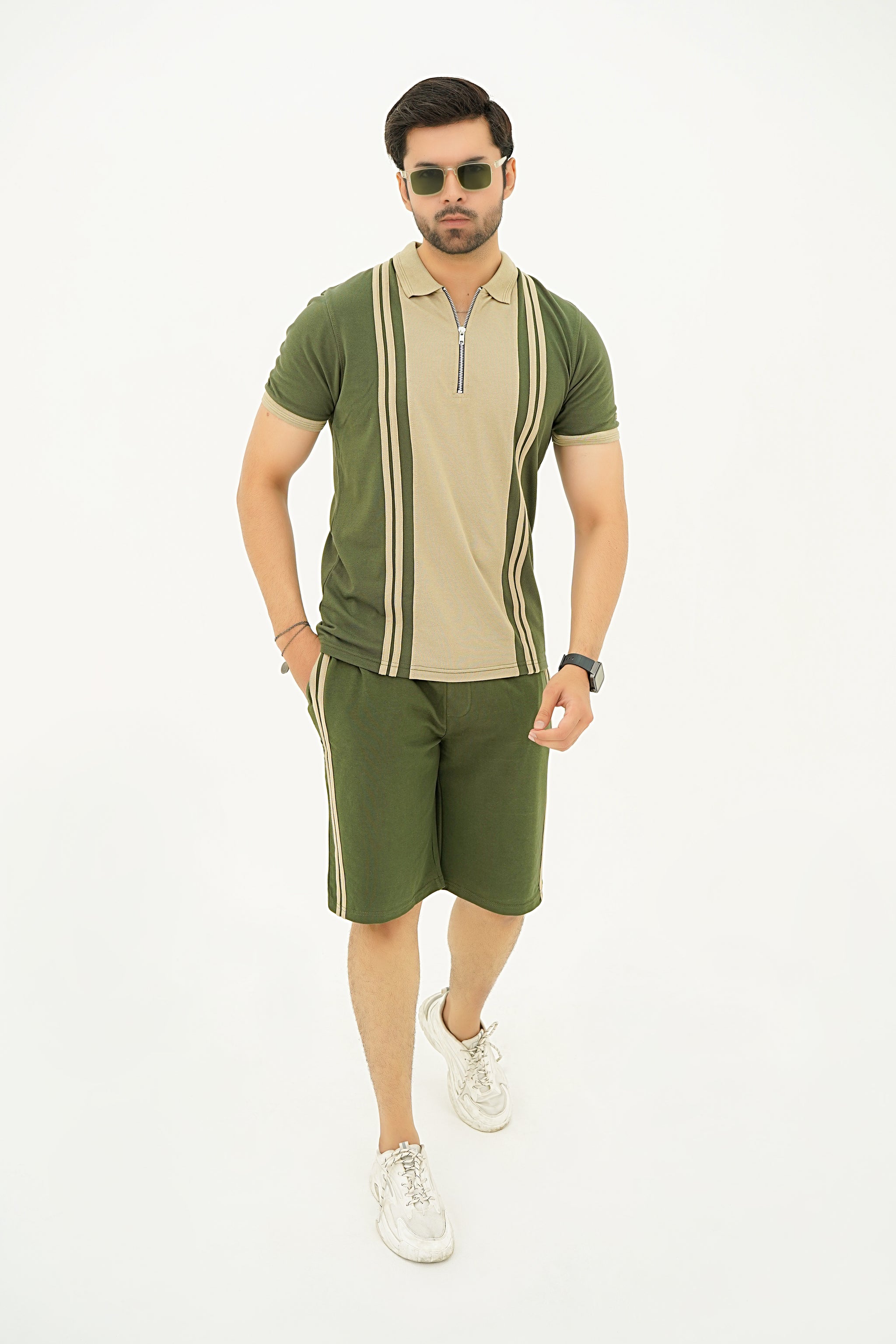 BIMBALO - Stripe Polo &  Short Set main image 0