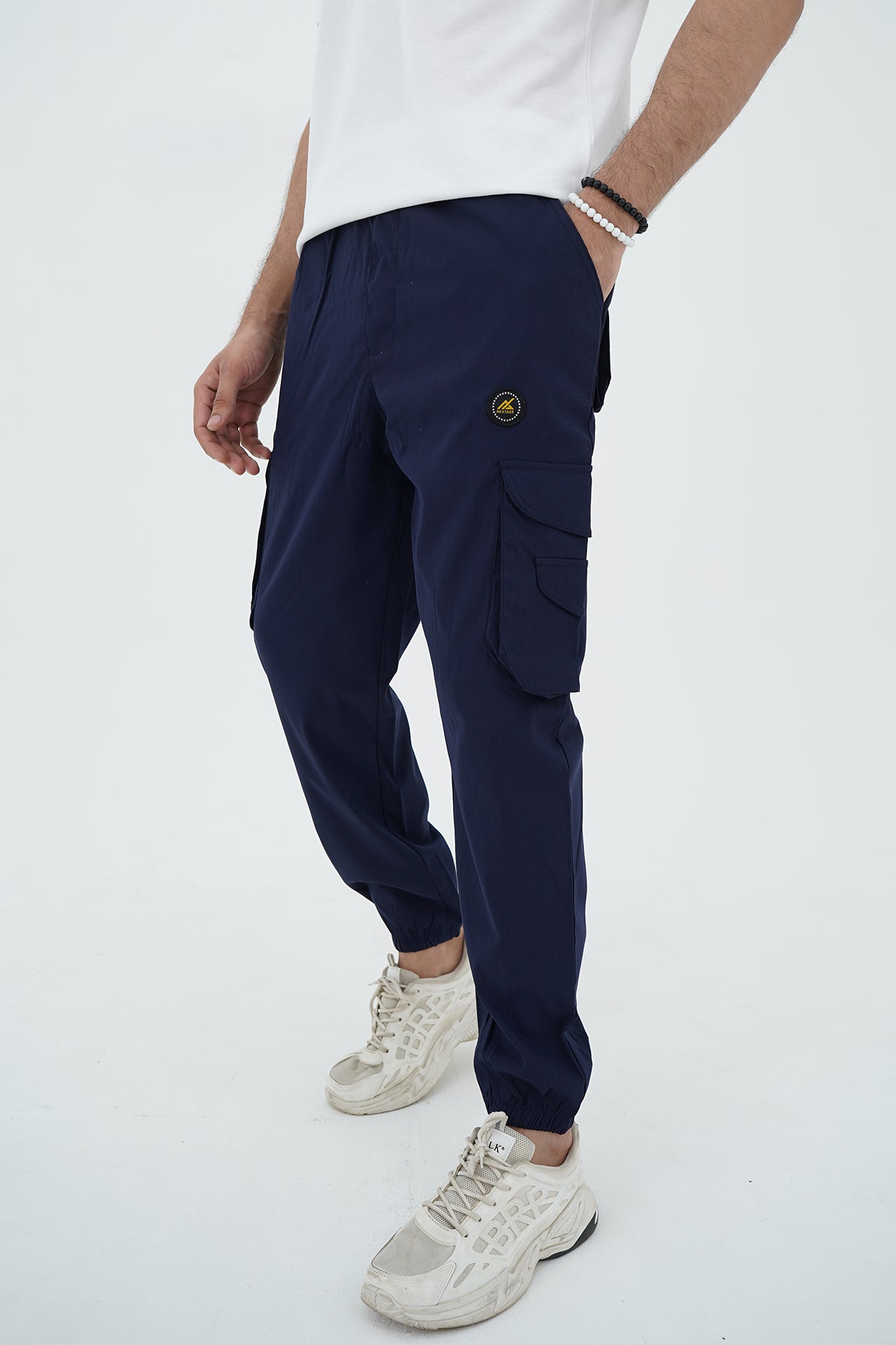 White Polo Navy Cargo Multi Pocket Tracksuit