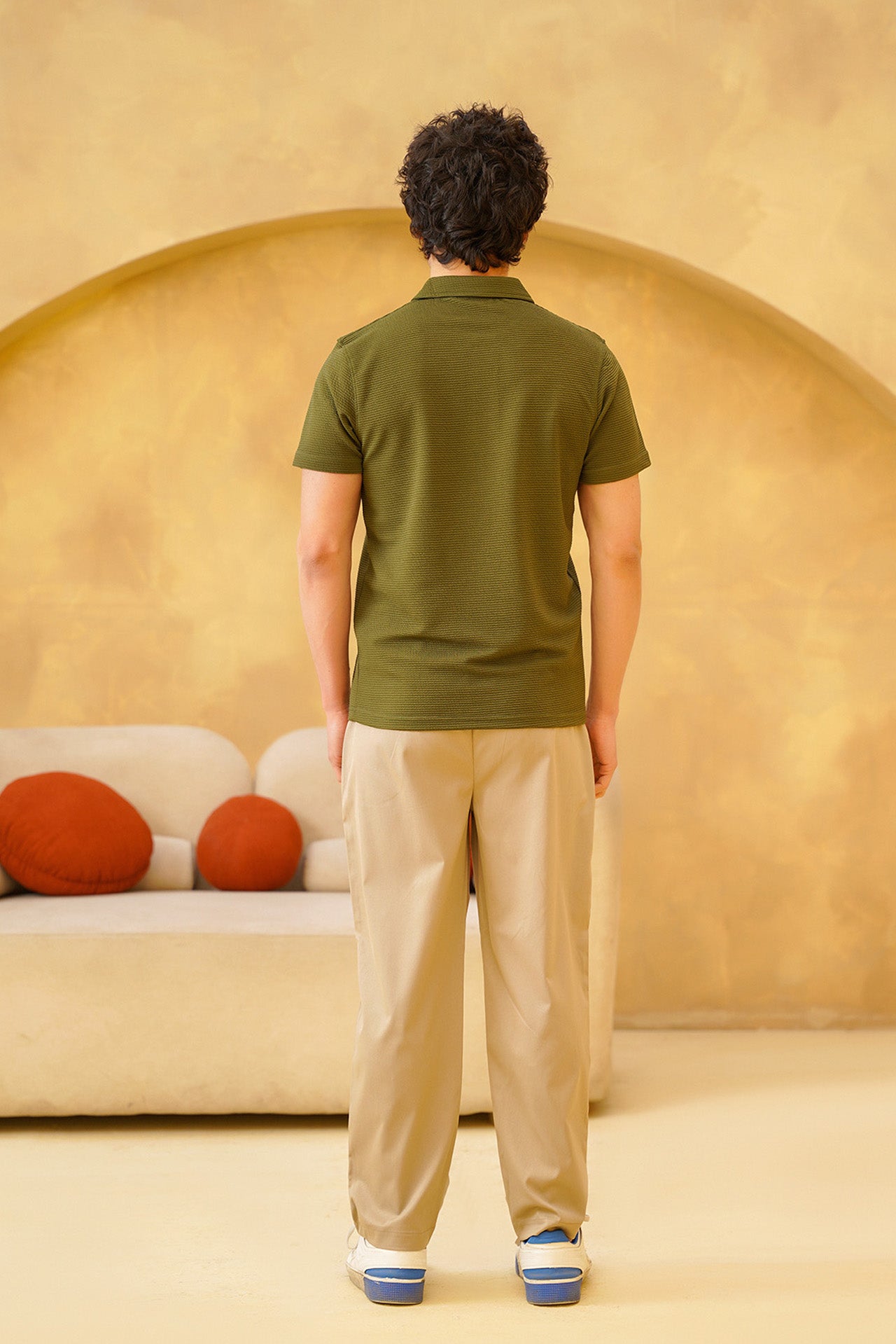 Nextage Olive Polo Beige Trouser Tracksuit