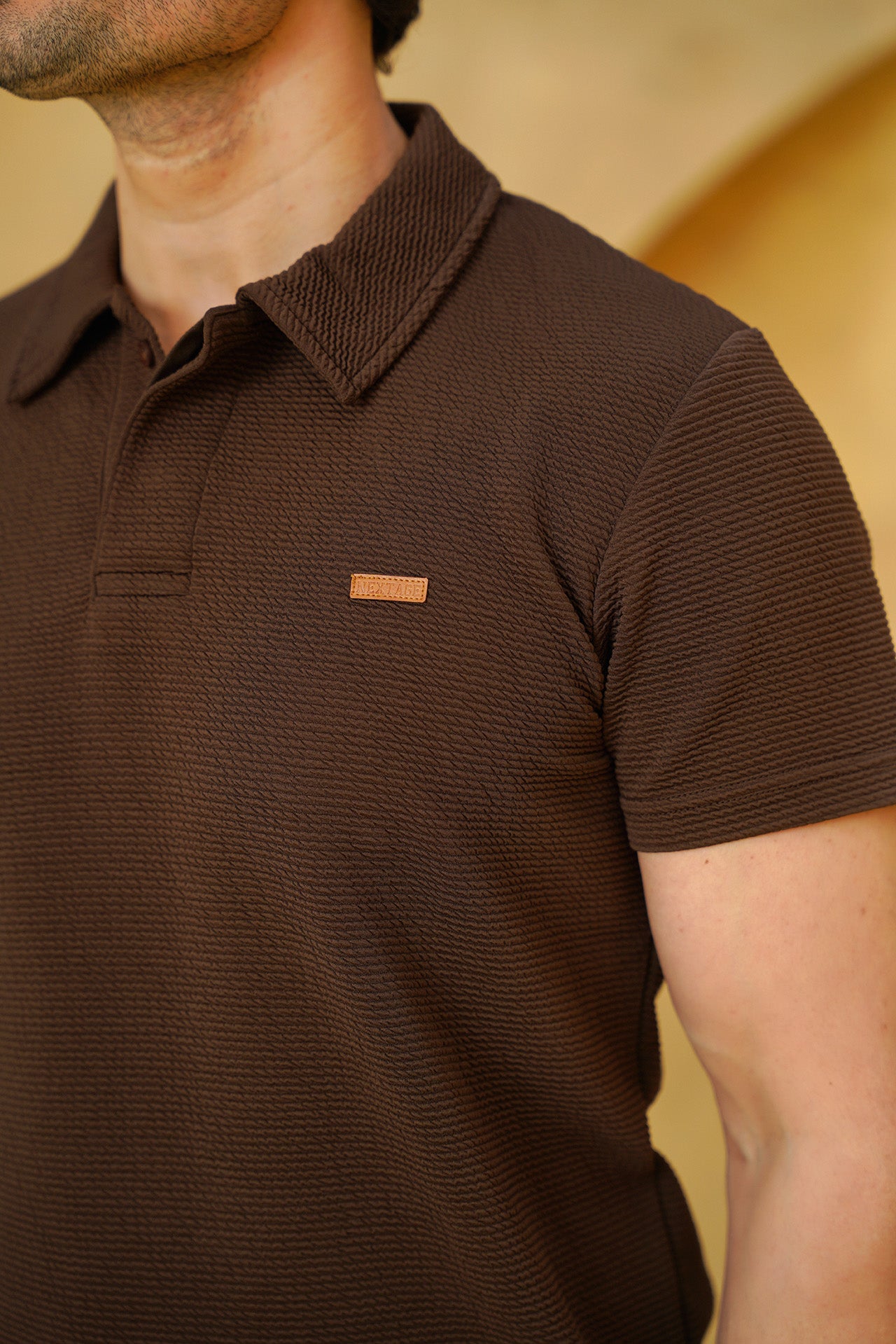 Nextage Earth Tone Textured Polo Tracksuit