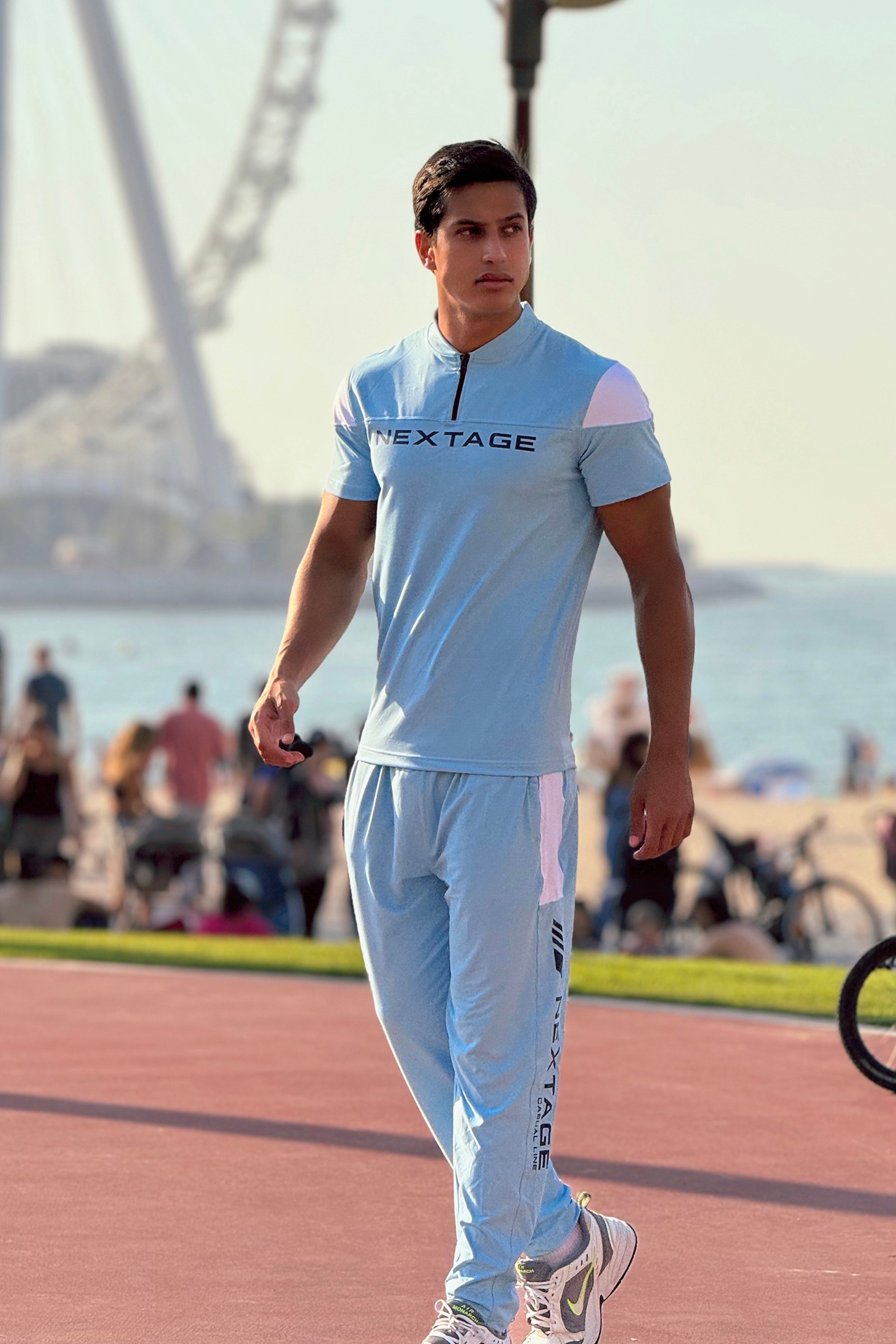 Sky Blue Sports tracksuit for men, Nextage Clothing,