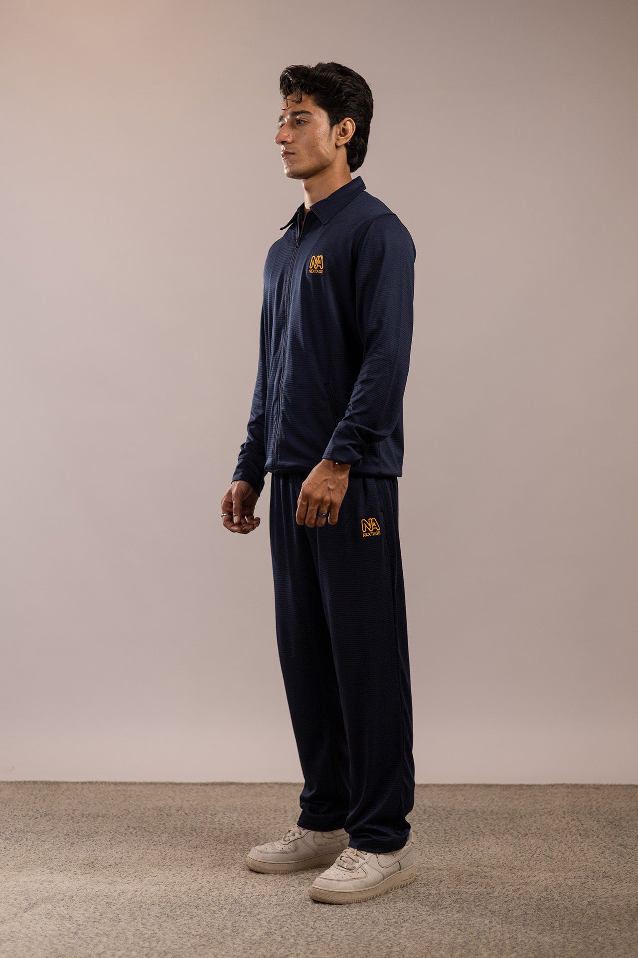 Nextage Navy Relaxed-Fit Zip Tracksuit