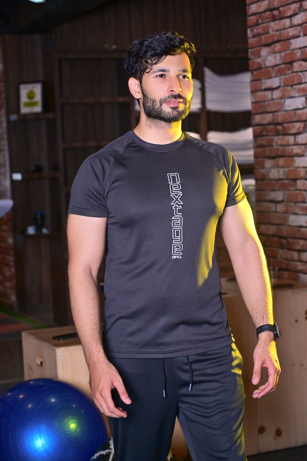 NEXTAGE Slogan Black Dri-Fit Tracksuit