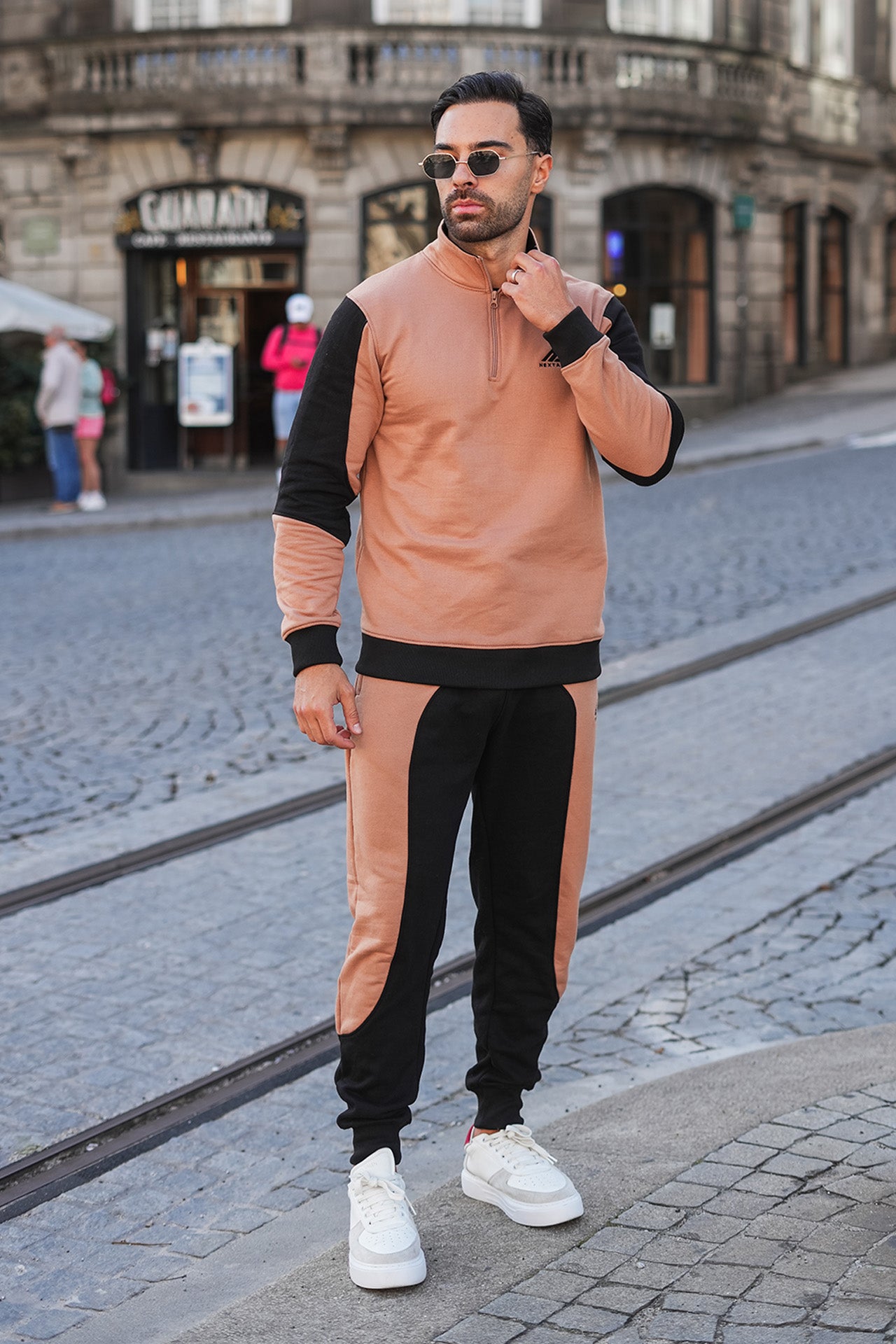 Nextage Tan Cotton Fleece Tracksuit