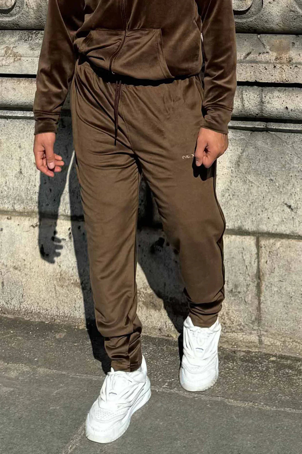 Nextage Corduroy Brown Embroidered Trouser