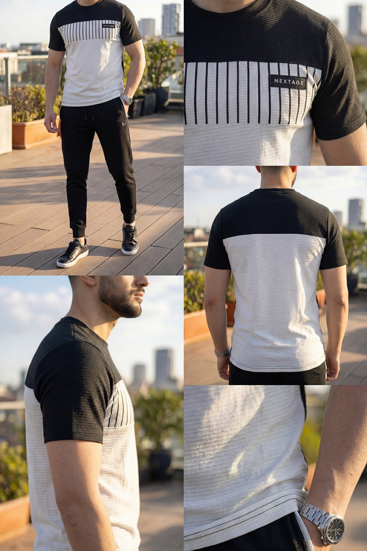 Nextage Cutrai Contrast Round Neck Tracksuit