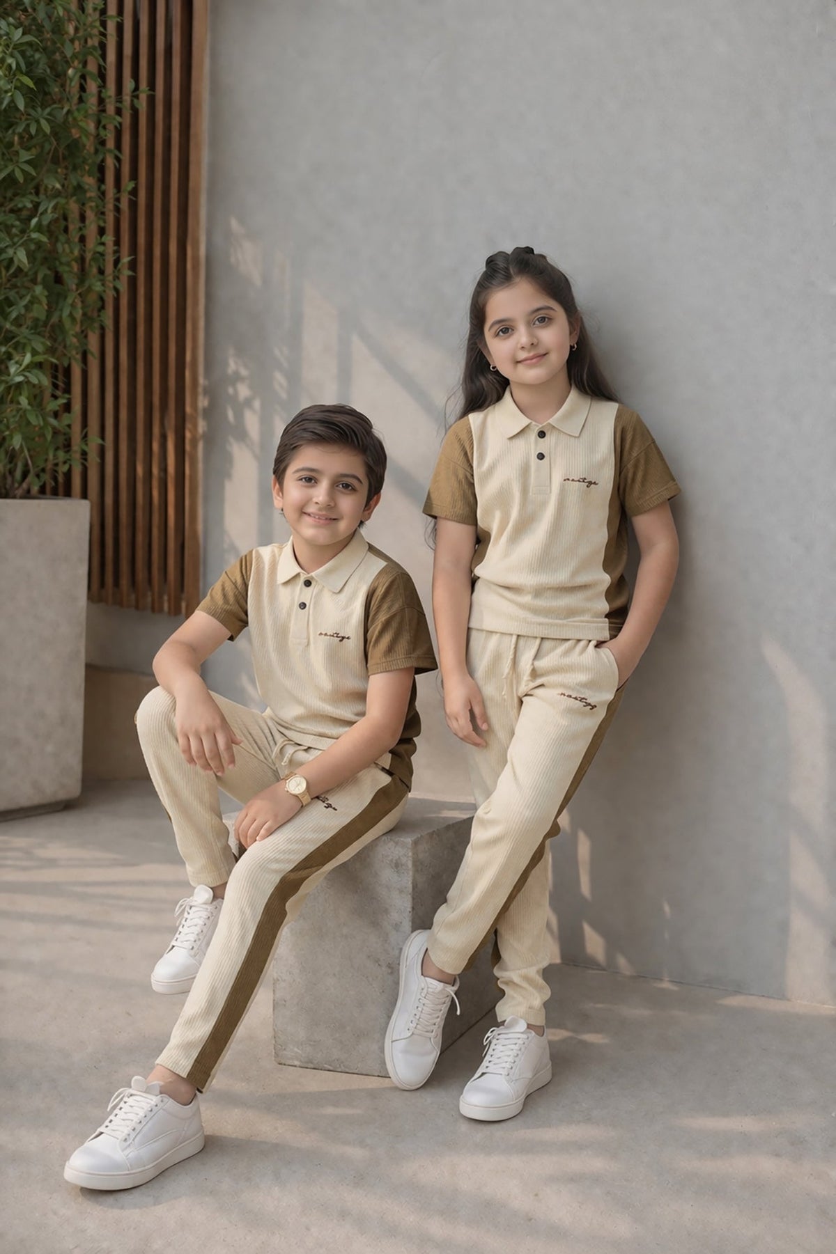 Nextage Kids Color Contrast Crunchy Tracksuit Image 2