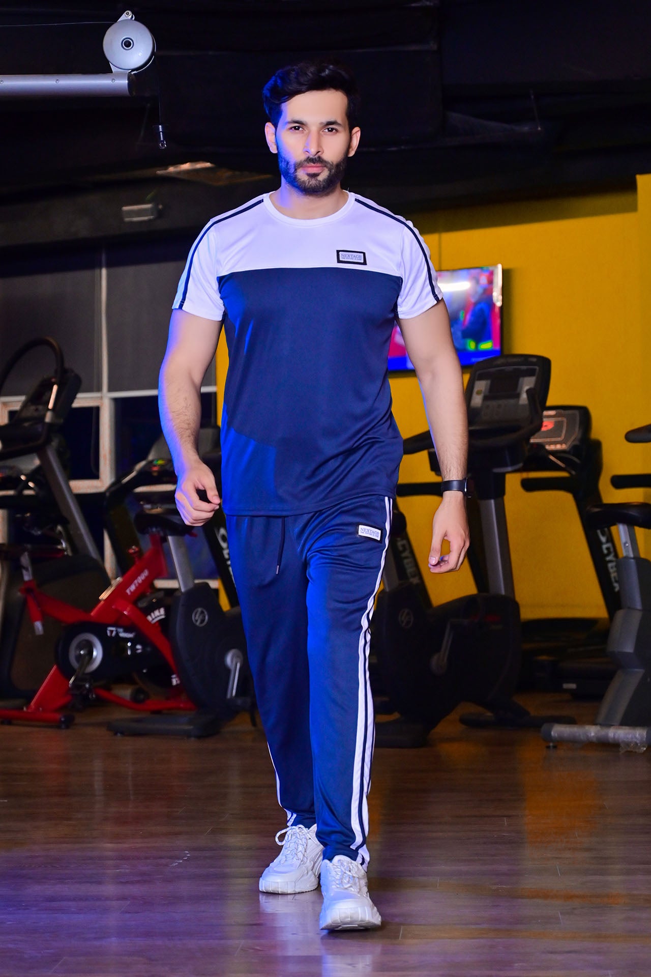 NEXTAGE Blue Side Stripe Dri-Fit Tracksuit