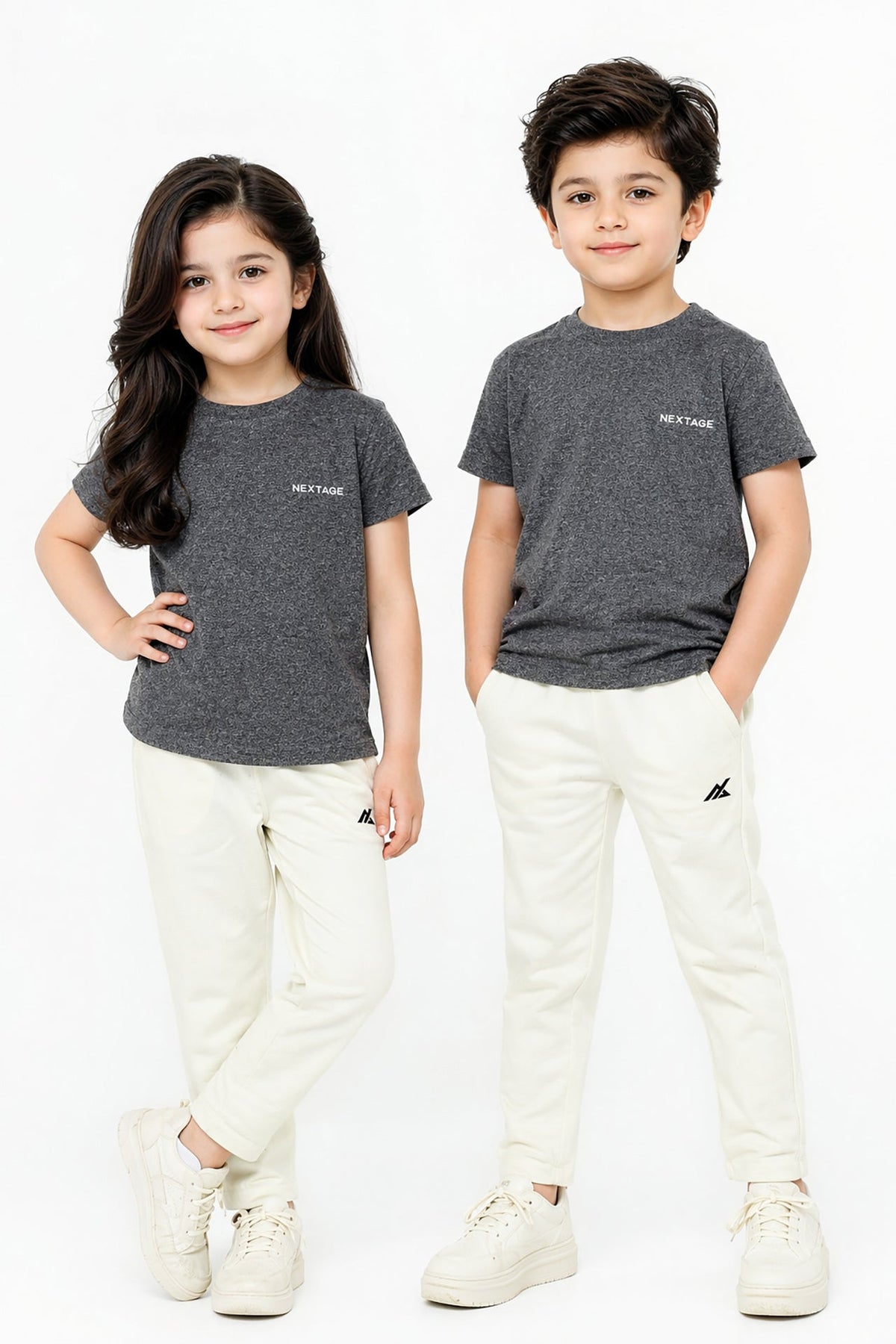 nextage kids navy marl tracksuit