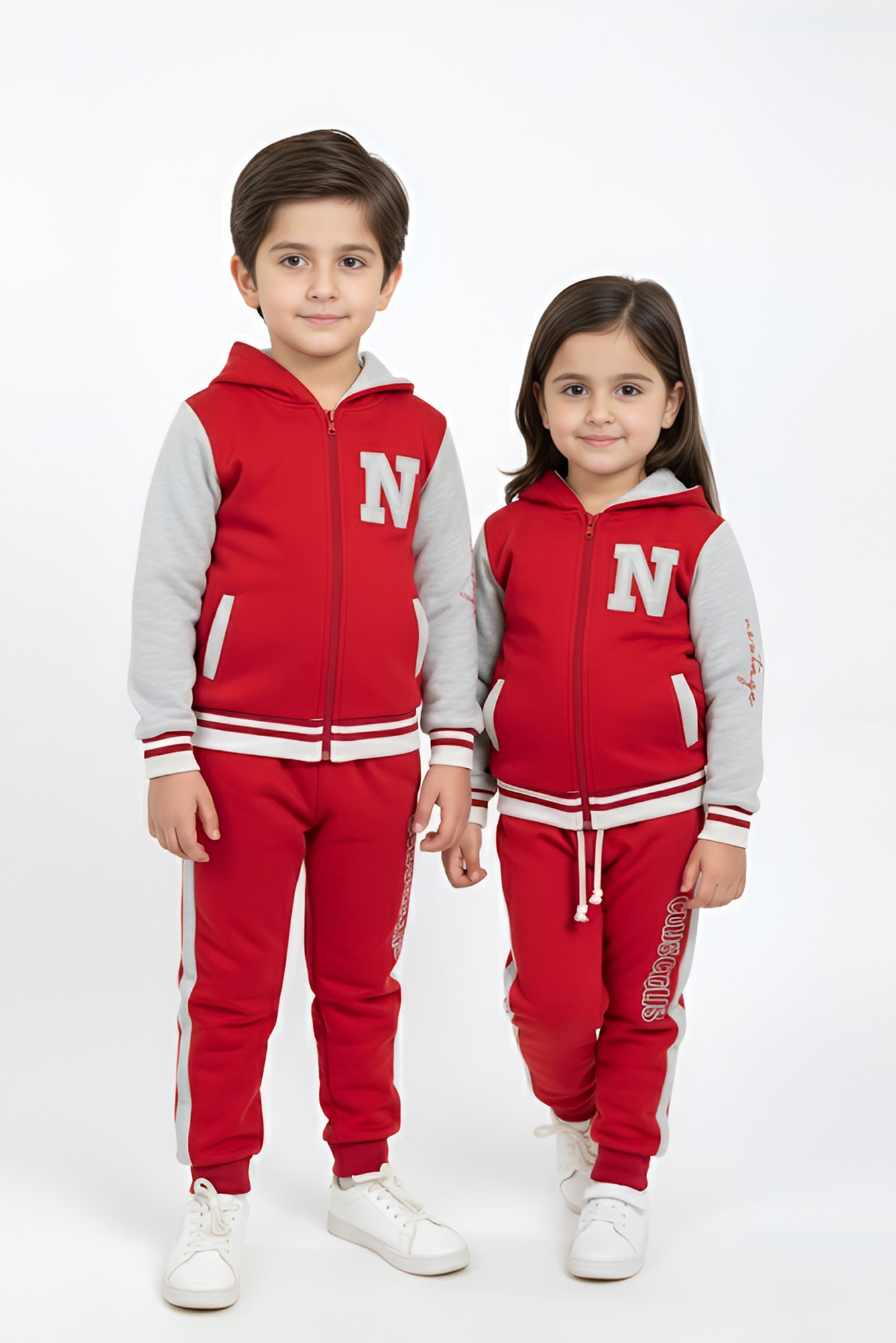 Nextage Kids Red Varsity Tracksuit