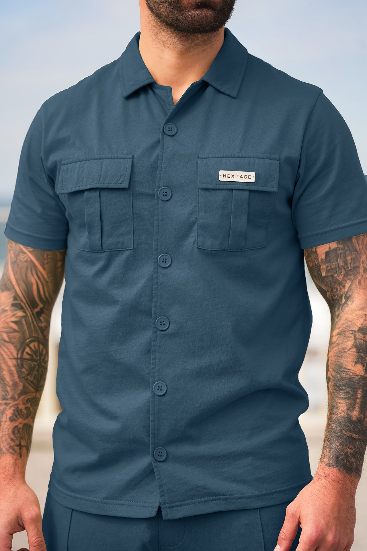 Nextage Front Pocket Detail Smoke Grey Tracksuit