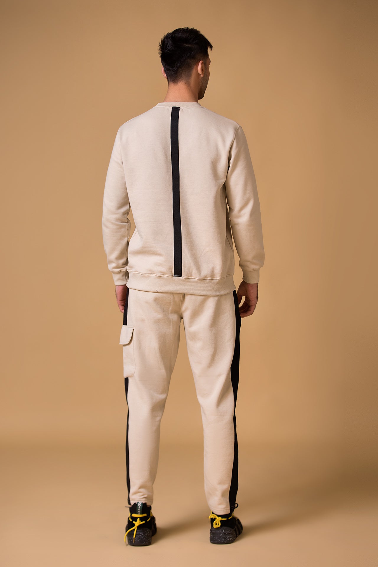 Nextage Sand Cargo Fleece Winter Tracksuit