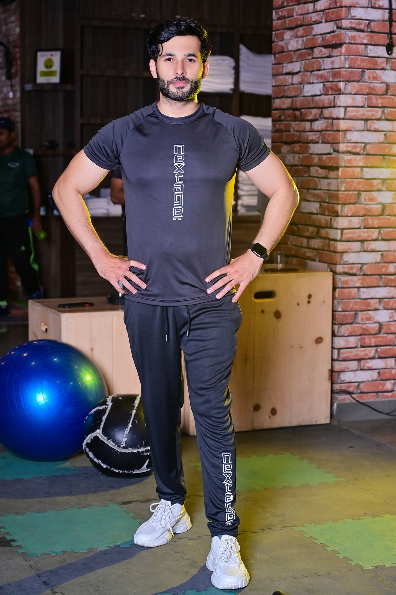 NEXTAGE Slogan Black Dri-Fit Tracksuit