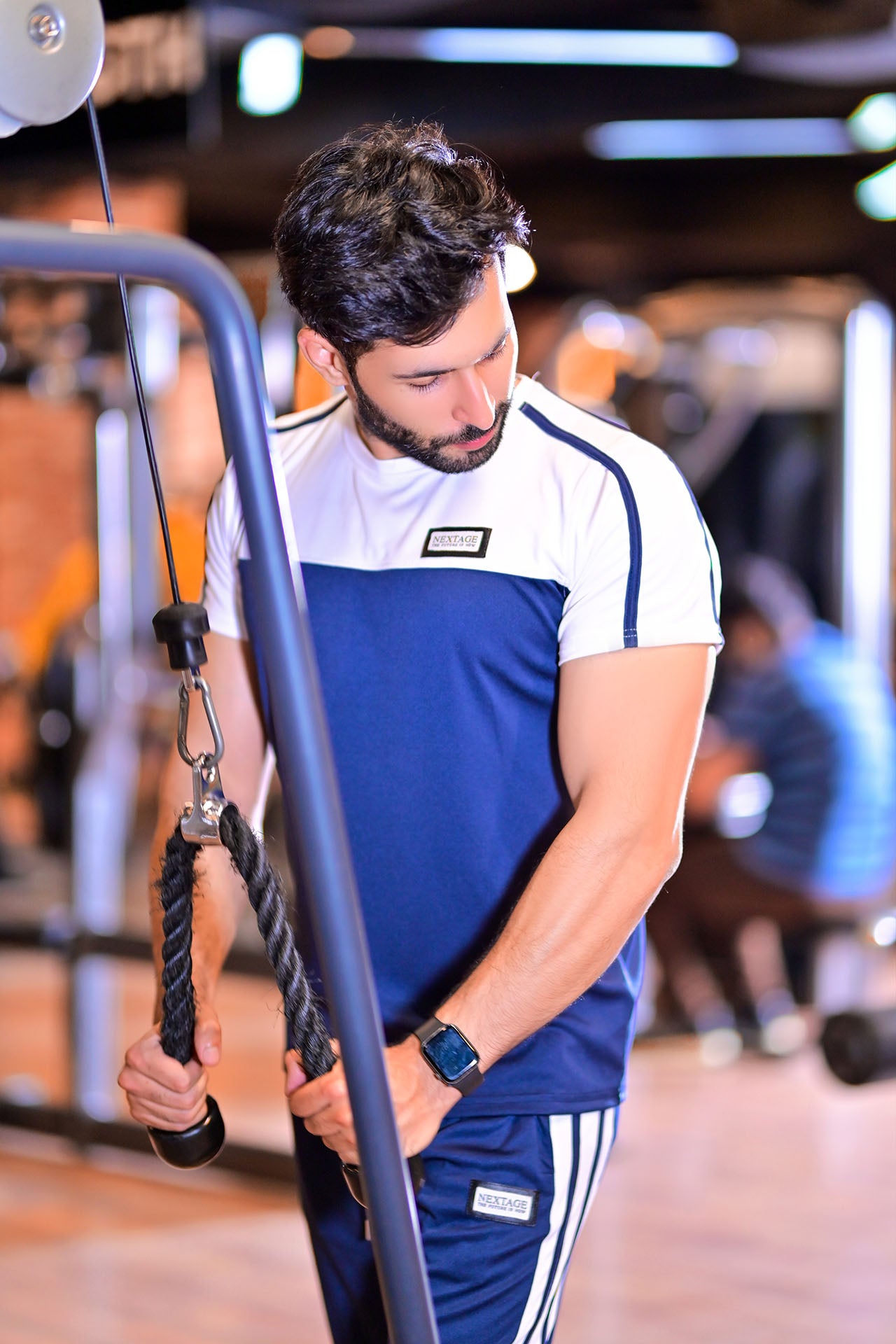 NEXTAGE Blue Side Stripe Dri-Fit Tracksuit