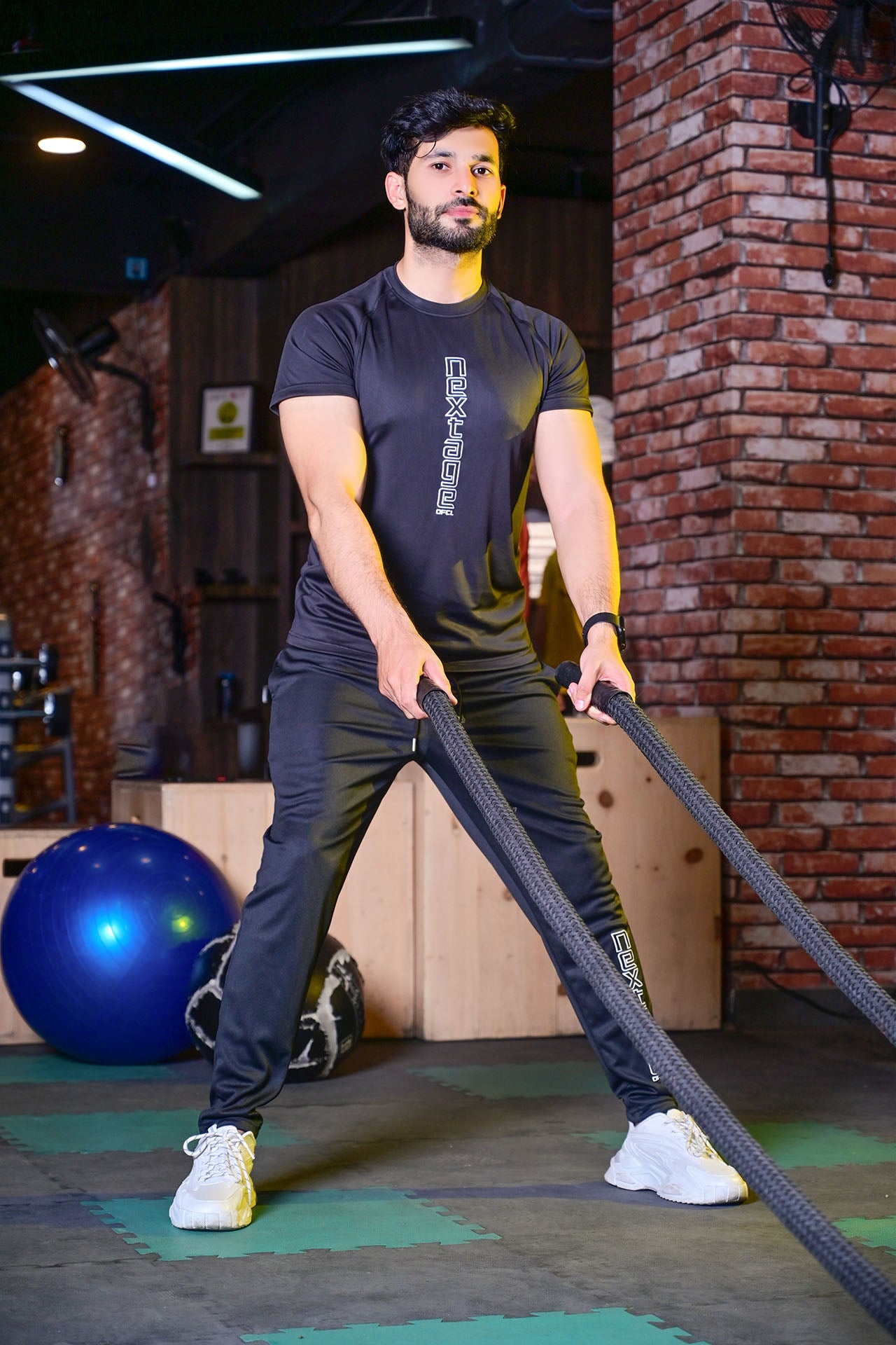 NEXTAGE Slogan Black Dri-Fit Tracksuit