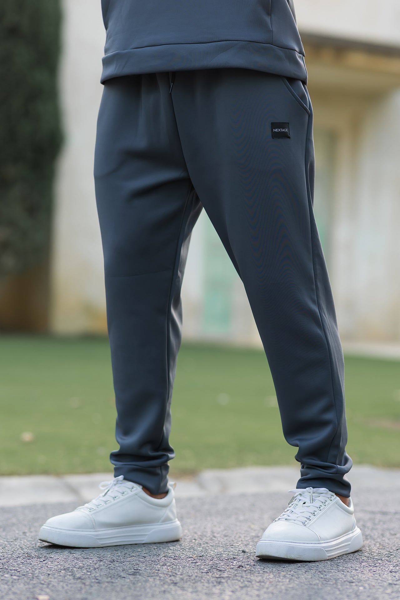 Nextage Steel Grey Premium Scuba Hoodie Tracksuit