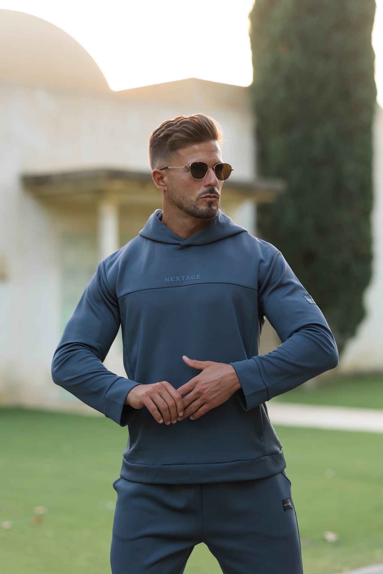 Nextage Steel Grey Premium Scuba Hoodie Tracksuit