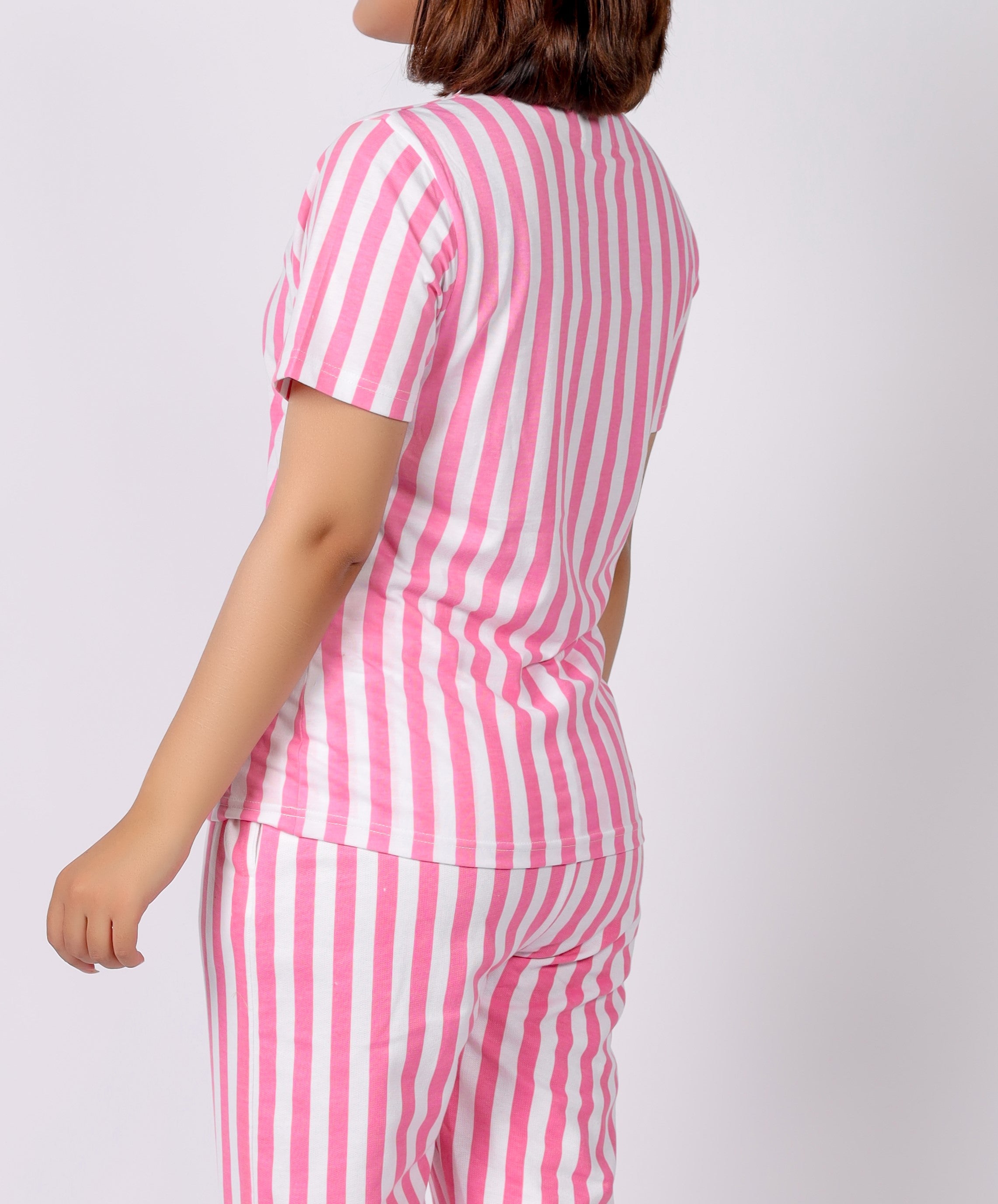 Stripe Detail Half Sleeve T-Shirt