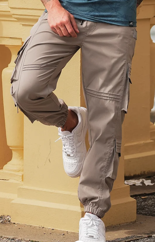 Nextage Ash Grey Flap Details Cargo Trouser