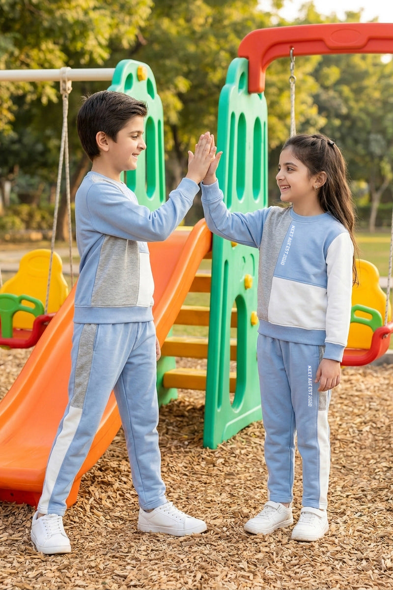 Nextage Kids Sky Vertical Print Tracksuit