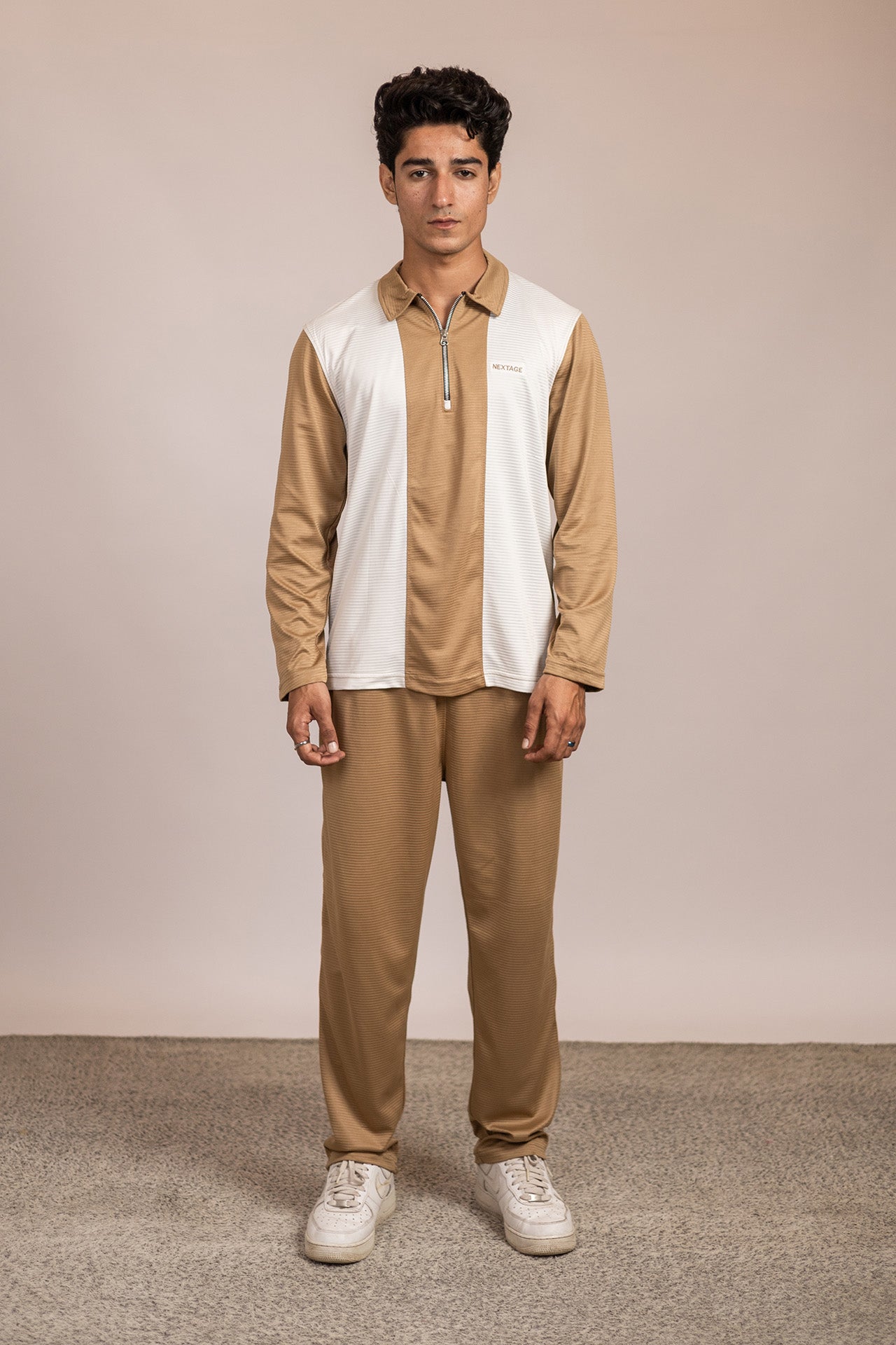 Nextage Sand Panel Half Zip Tracksuit